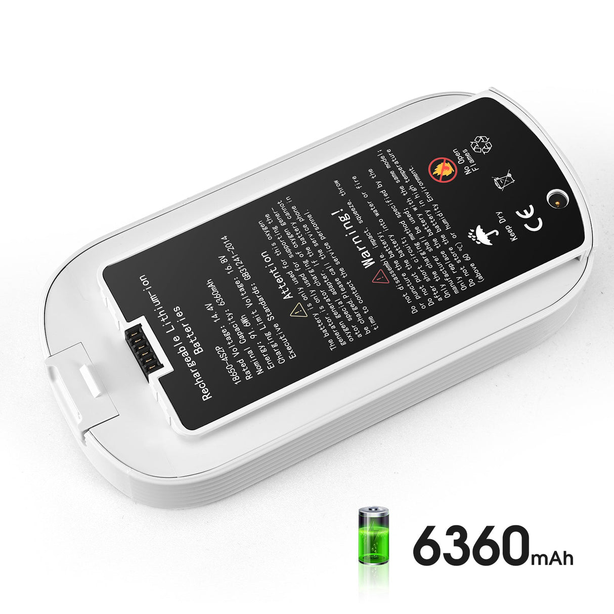 Batería de iones de litio adicional VP-2: reserva de energía de larga duración para oxígeno portátil