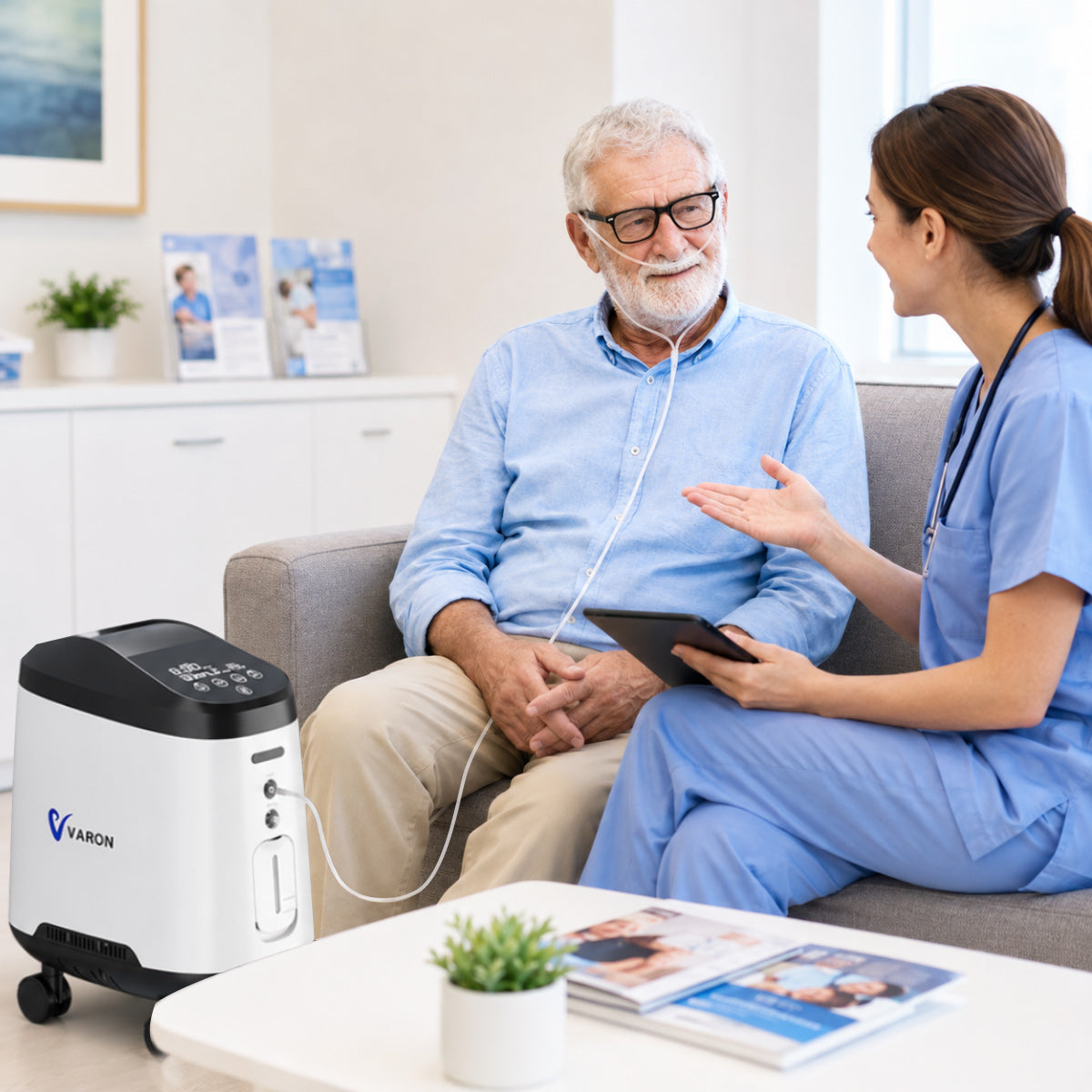 VARON VH-2 PRO | Concentrador de oxígeno doméstico de 1-9 niveles, funcionamiento 24 h