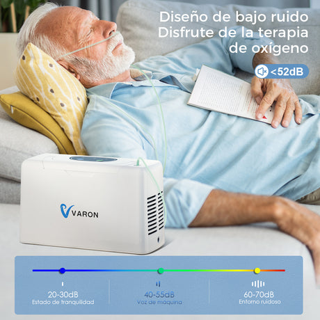 Concentrador de oxígeno VARON VL-2 Light Series, silencioso y confiable