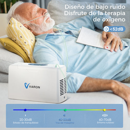 Concentrador de oxígeno VARON VL-2 Light Series, silencioso y confiable