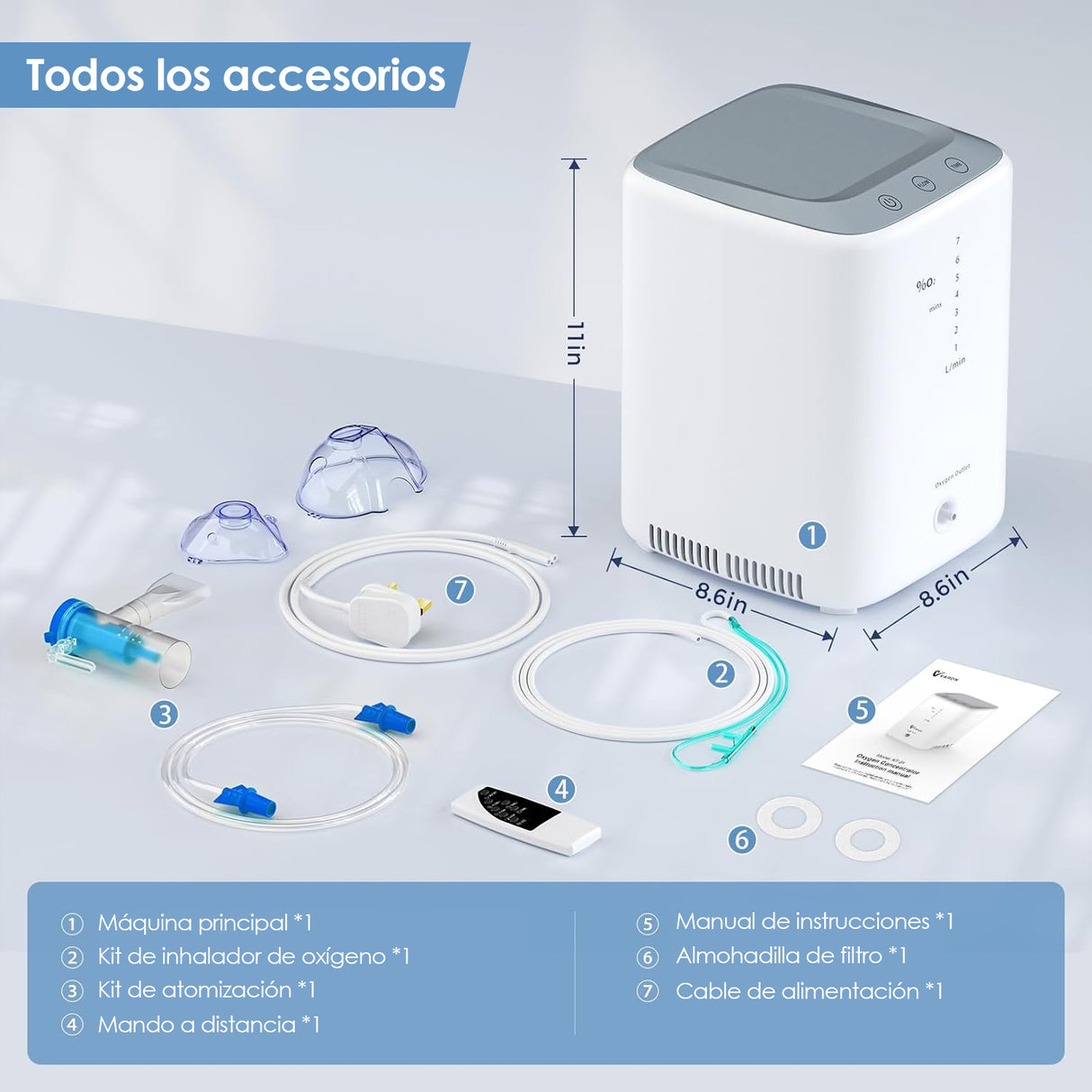 Accesorios para el concentrador de oxígeno doméstico VARON VH-3