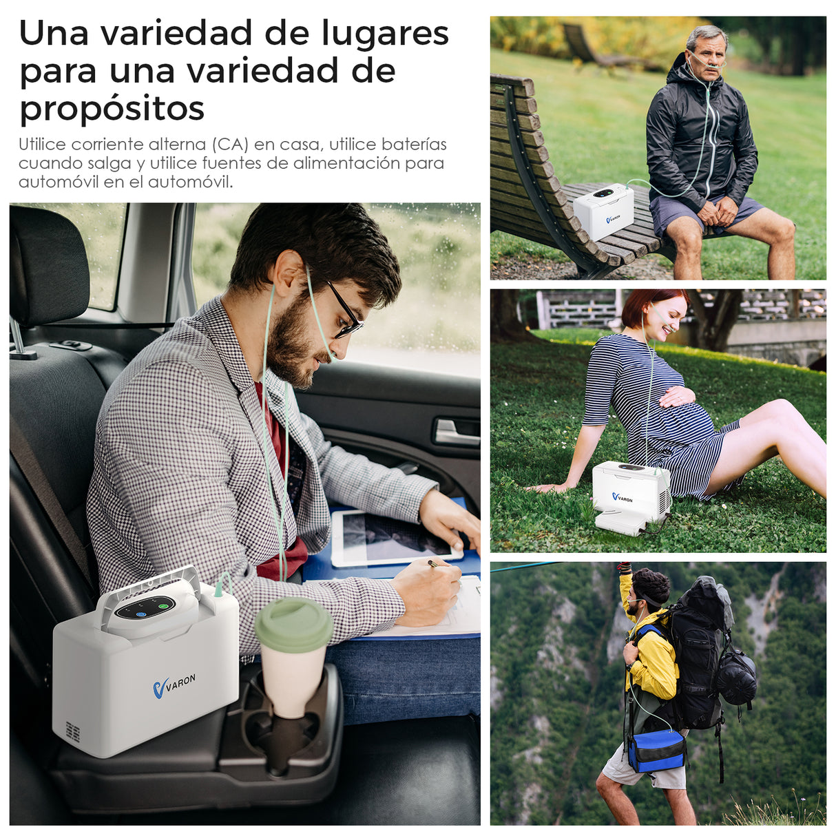 Máquina de oxígeno portátil VL-2 con batería pequeña ideal para caminar y hacer turismo