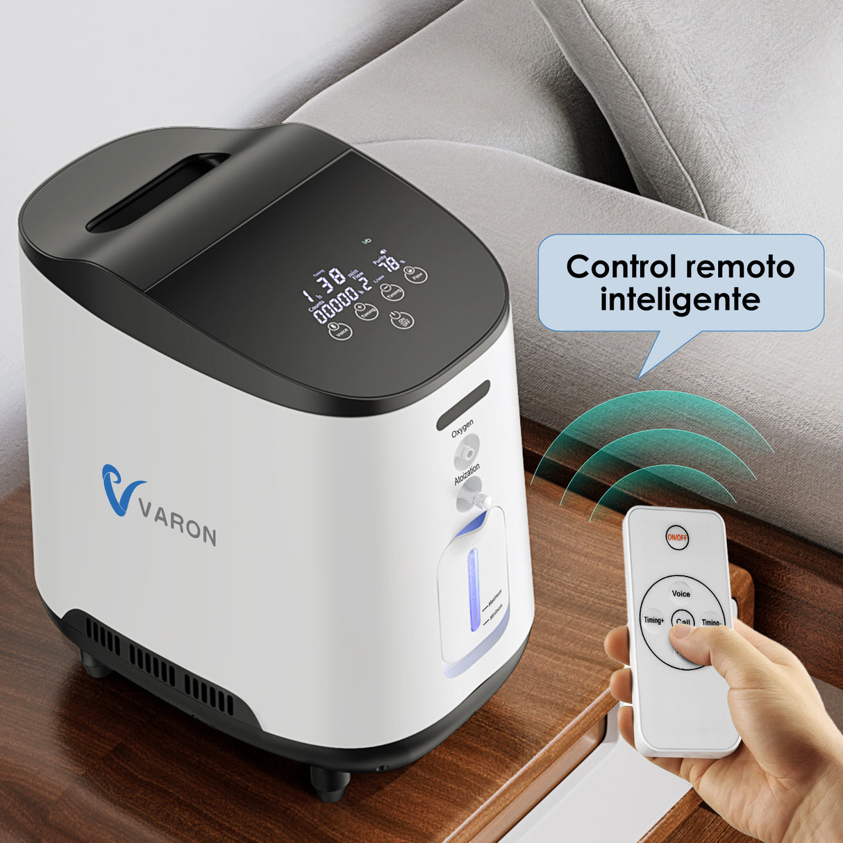 Máquina de oxígeno para el hogar VARON VH-2, operación sencilla con control remoto