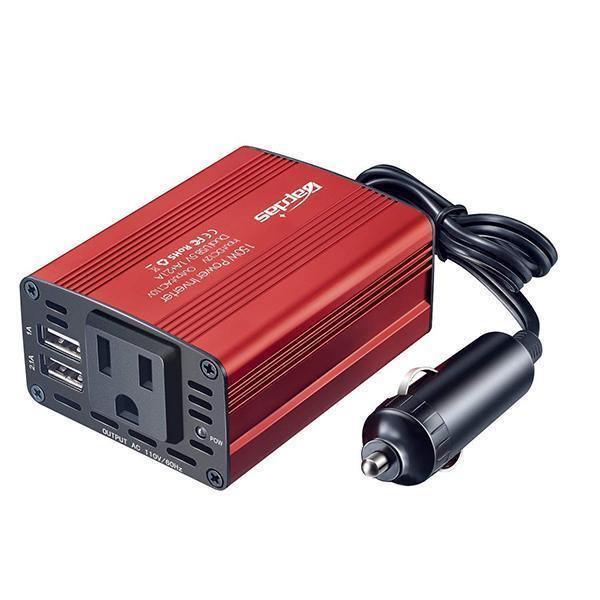 Inversor de corriente para coche de 150 W con doble USB: convertidor de 12 V a 110 V/220 V VARON