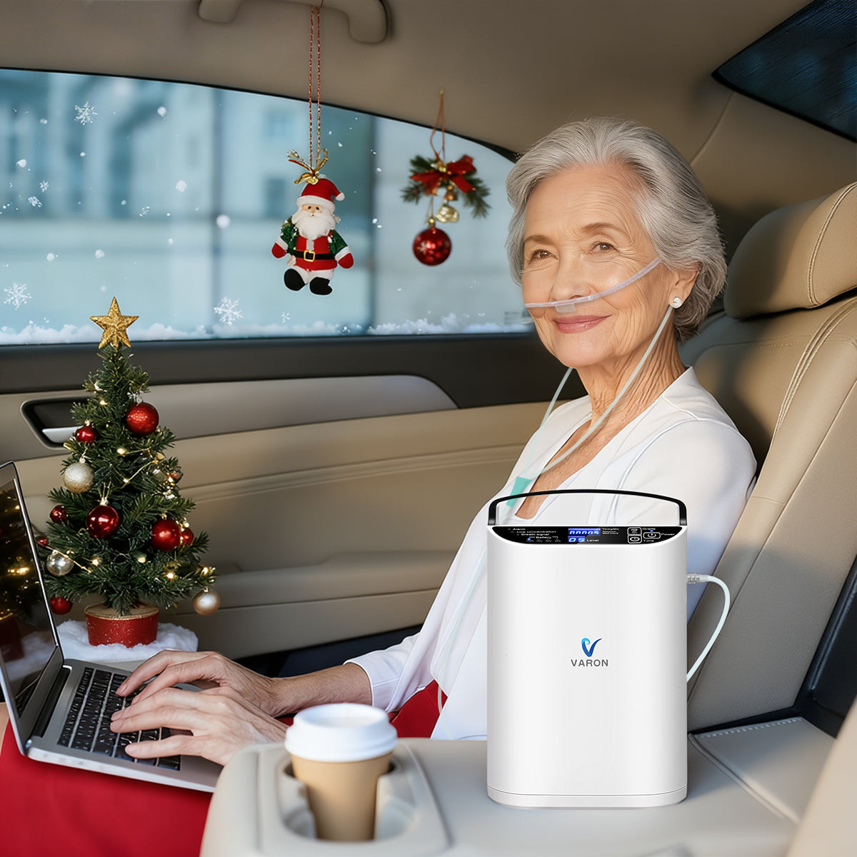 VARON VP-1 | Concentrador de oxígeno portátil de flujo pulsado (1-5 configuraciones)