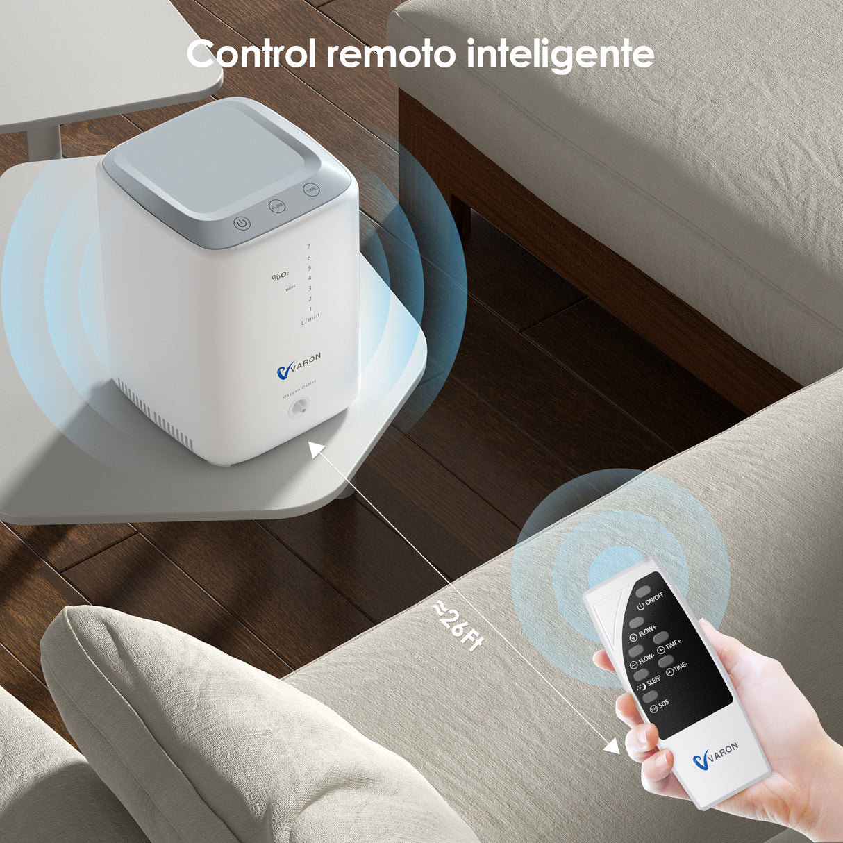 Máquina de oxígeno para el hogar VARON VH-3, operación sencilla con control remoto