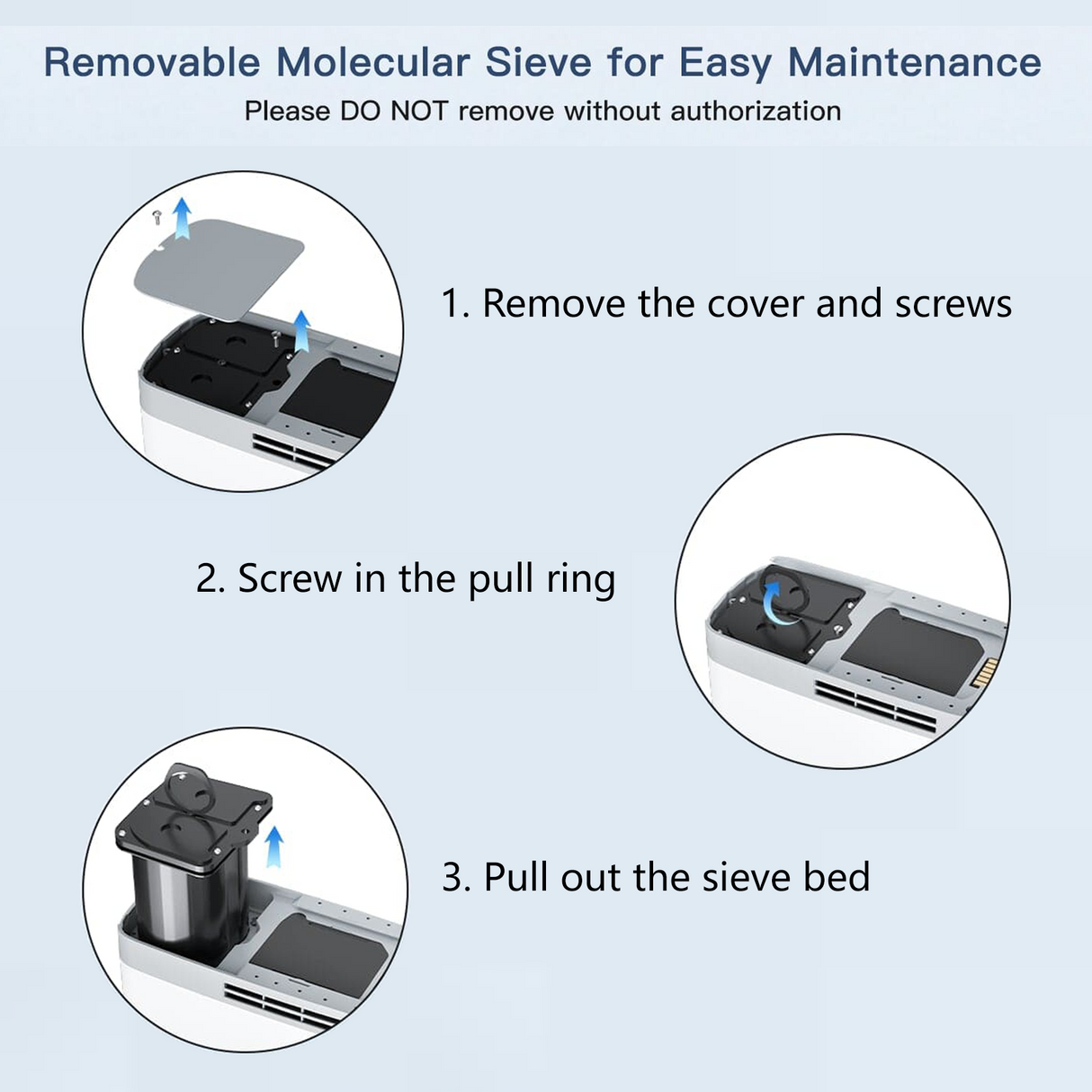 Concentrador de oxígeno VARON VP-8G, torre de tamiz molecular original