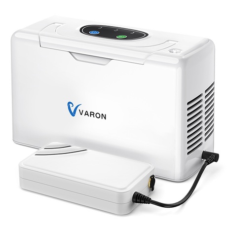 Concentrador de oxígeno pulsado portátil VARON VL-2, silencioso y listo para viajar