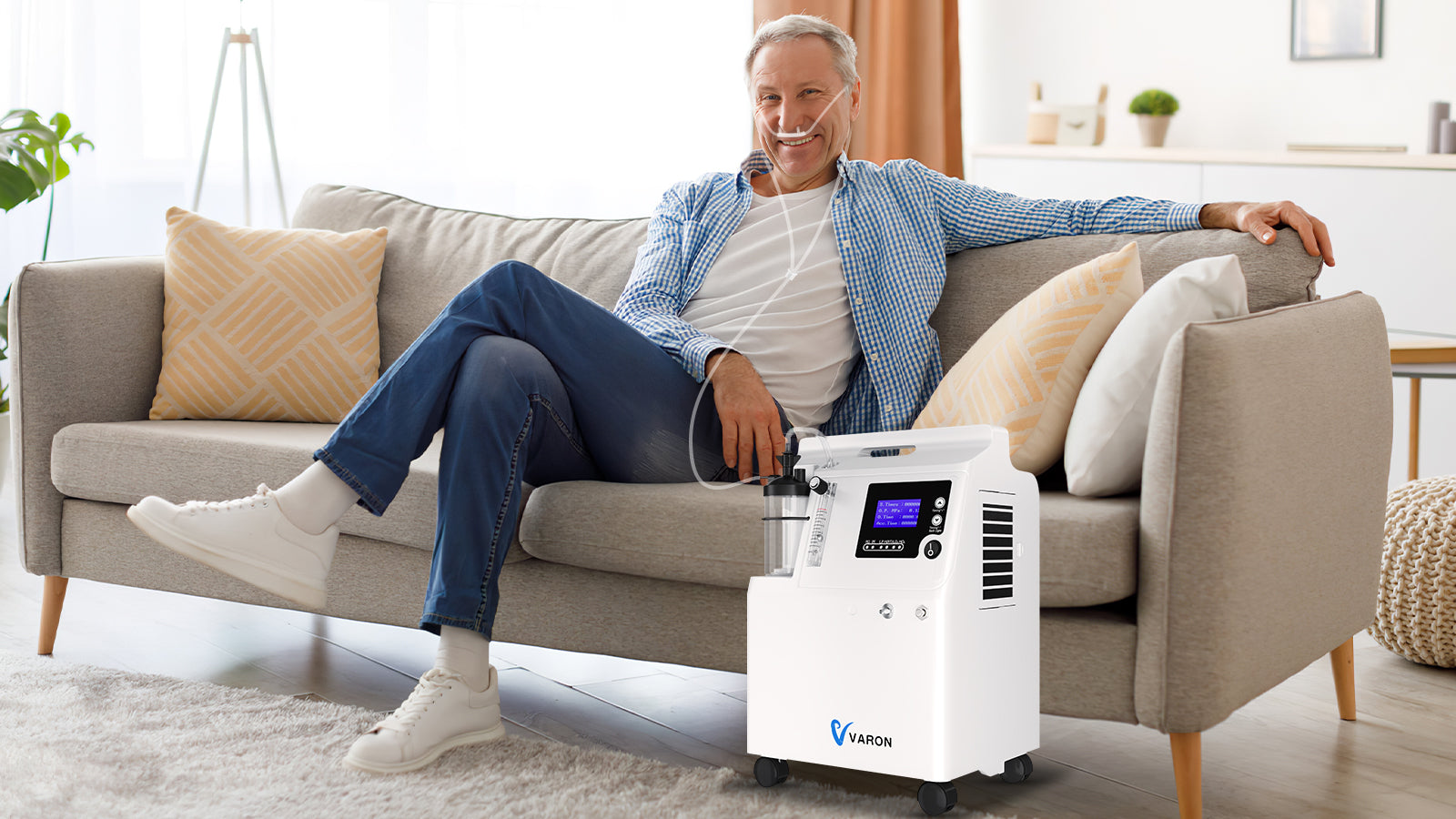 VARON Serene 5 Premium: El Concentrador de Oxígeno Ideal para el Hombre Moderno