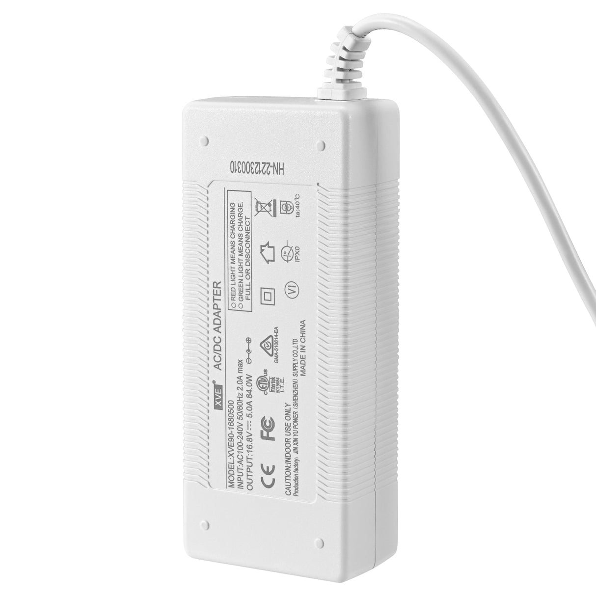 Adaptador de corriente y cable de alimentación blancos Accesorios para concentradores de oxígeno VP-1/VP-2