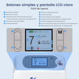 VARON VP-8 Lite | Concentrador de oxígeno de flujo pulsado ligero de 2 kg (7 niveles de flujo)