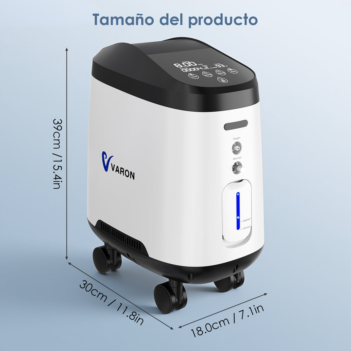 VARON VH-2 PRO | Concentrador de oxígeno doméstico de 1-9 niveles, funcionamiento 24 h