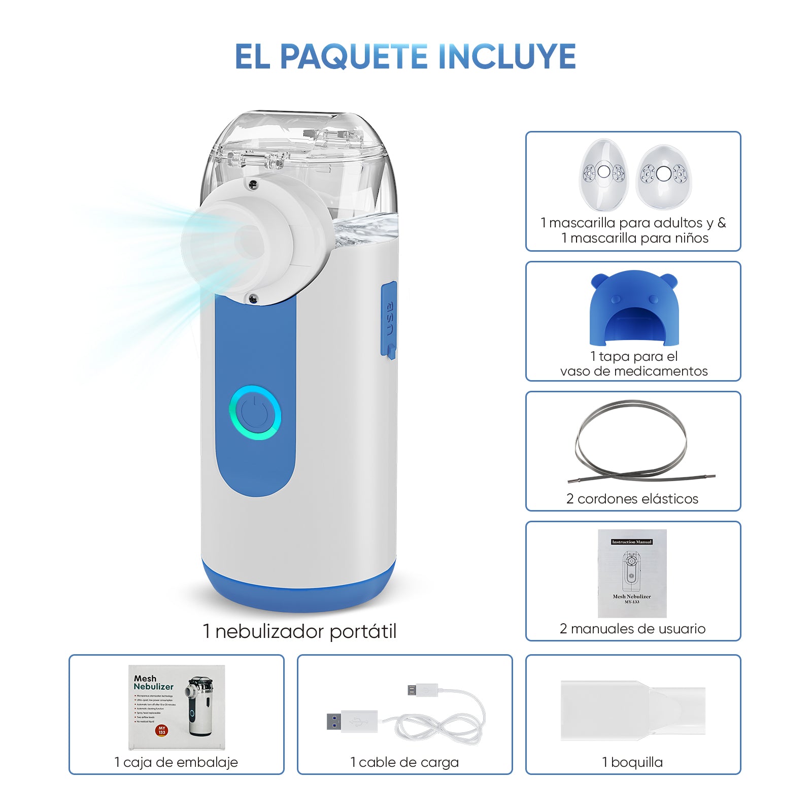 El atomizador Varon puede funcionar con alimentación USB, pero no es recargable.