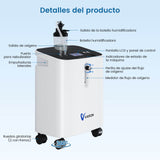 VARON VH-3 PRO | Concentrador de oxígeno para casa, flujo continuo (1-10 L/min)