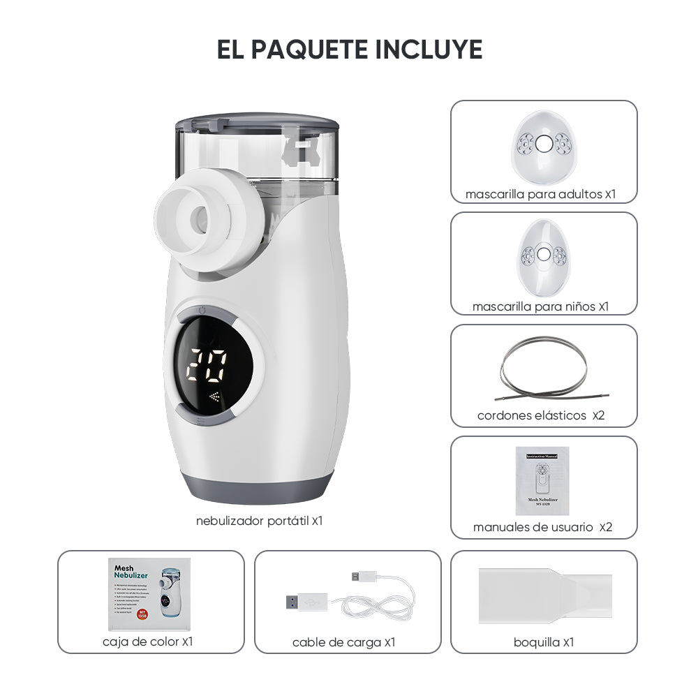 Nebulizador portátil VARON para tratamiento con nebulizador MY-135B