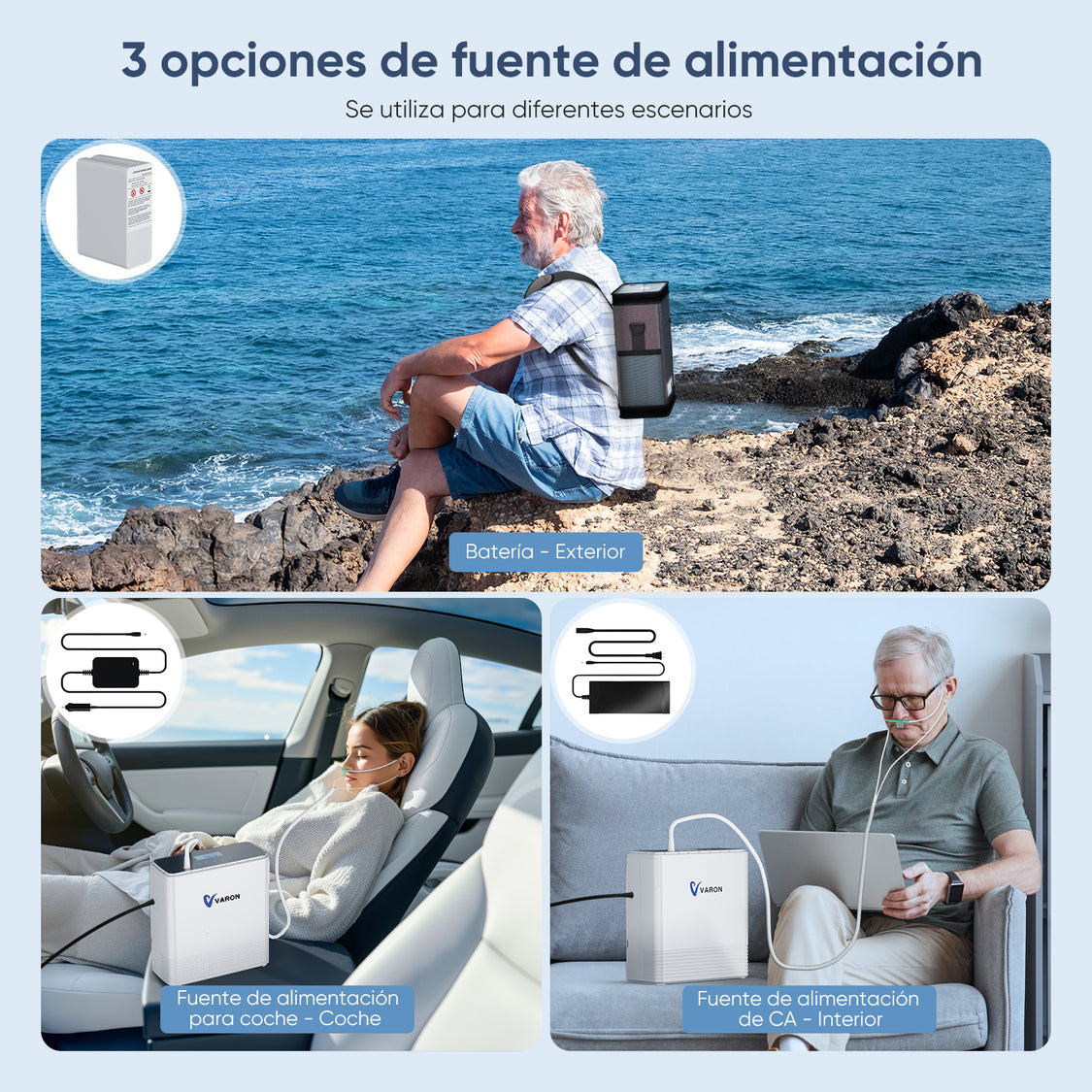Concentrador de Oxígeno Portátil – VARON | Terapia de oxígeno