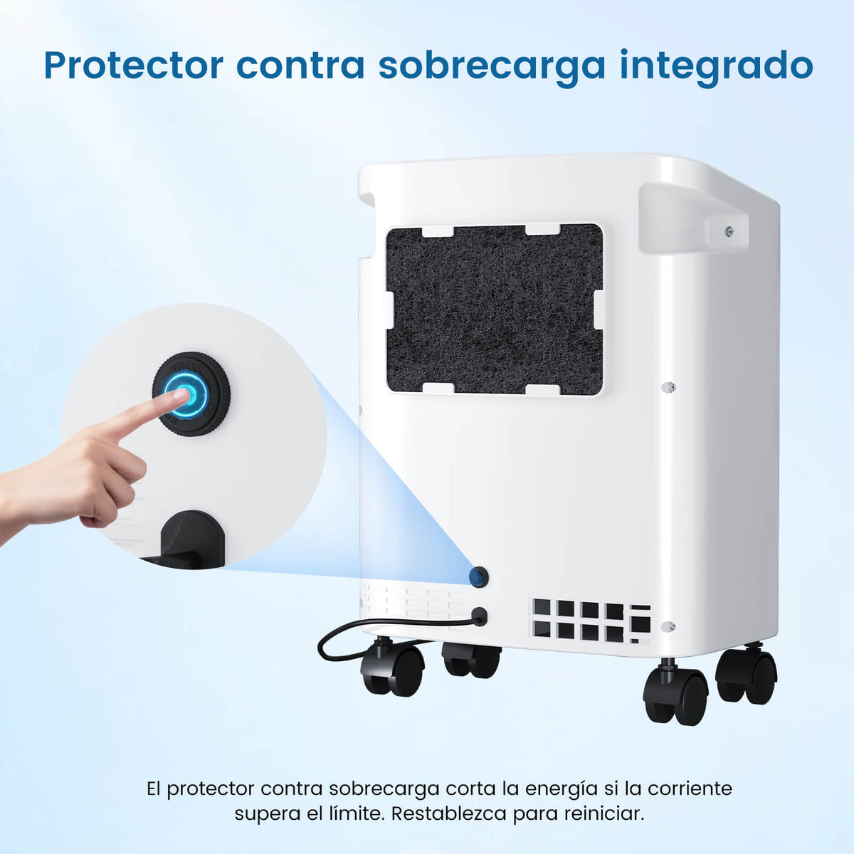 VARON VH-3 PRO | Concentrador de oxígeno para casa, flujo continuo (1-10 L/min)