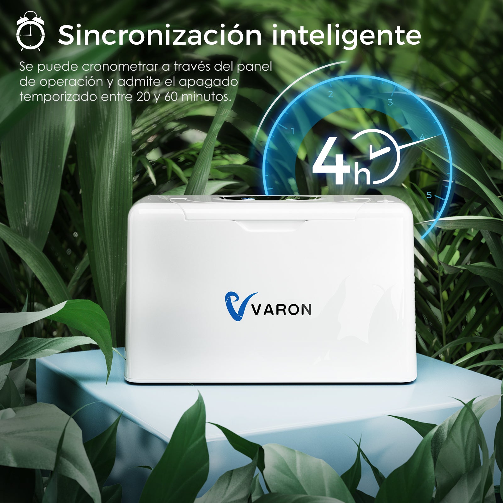 Concentrador de oxígeno portátil continuo VARON VL-2, ligero, de 3 l/min. Duración de la batería: <4 h (con una sola carga)
