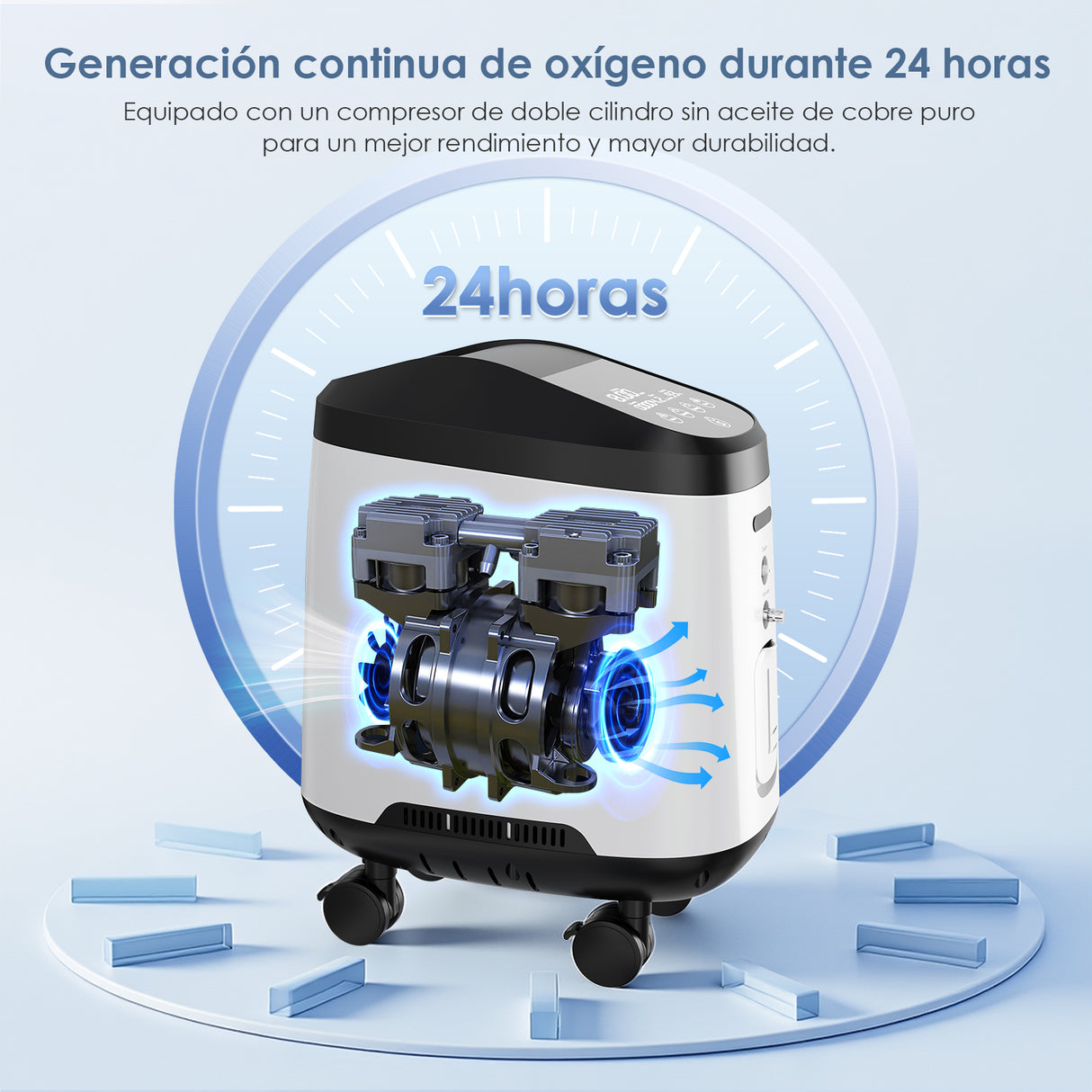 VARON VH-2 PRO | Concentrador de oxígeno doméstico de 1-9 niveles, funcionamiento 24 h