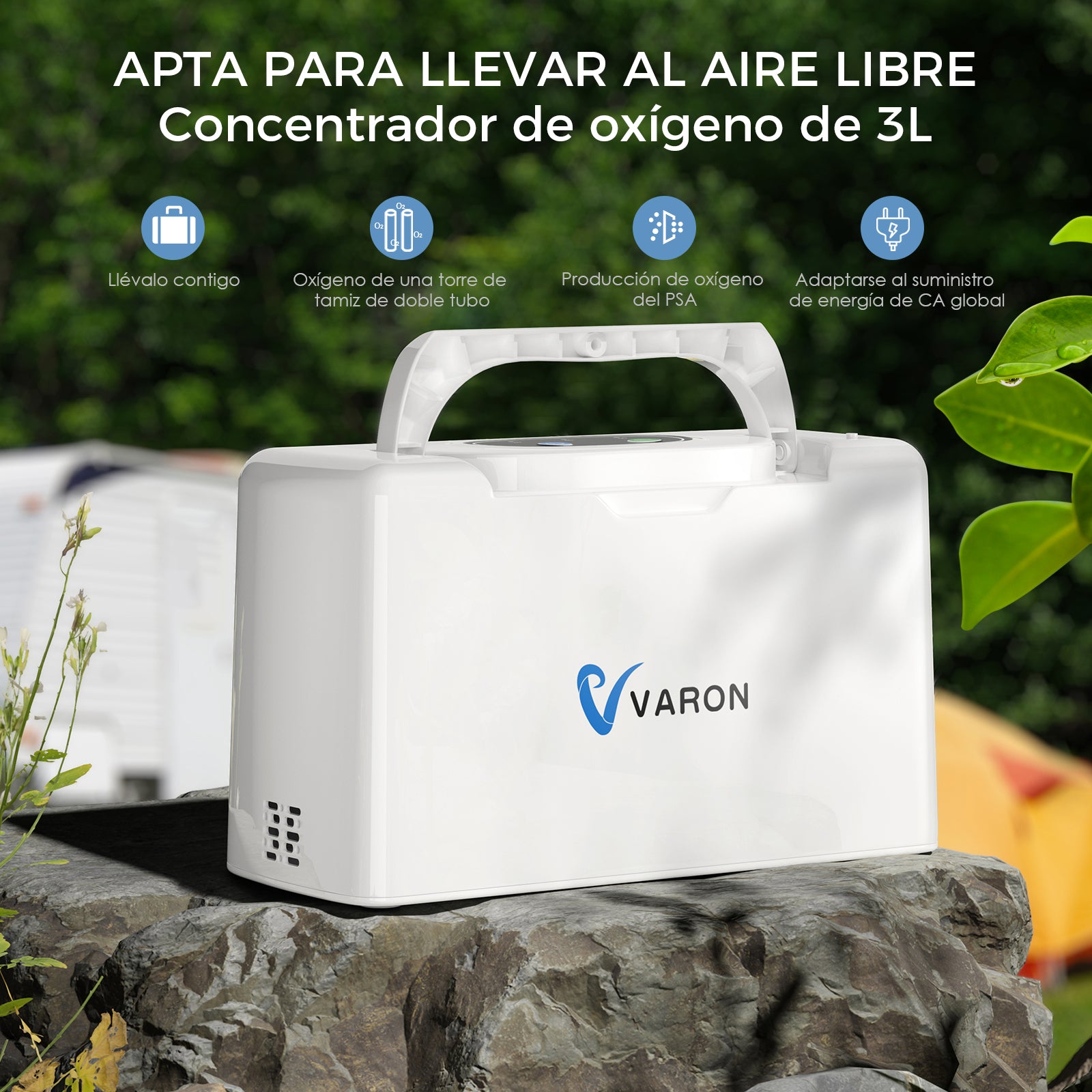 El VL-2 ofrece un flujo constante y estable de oxígeno de 3L/min para asegurar una respiración sin esfuerzo