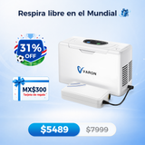 Concentrador de oxígeno portátil continuo VARON VL-2 Light de 3 l/min
