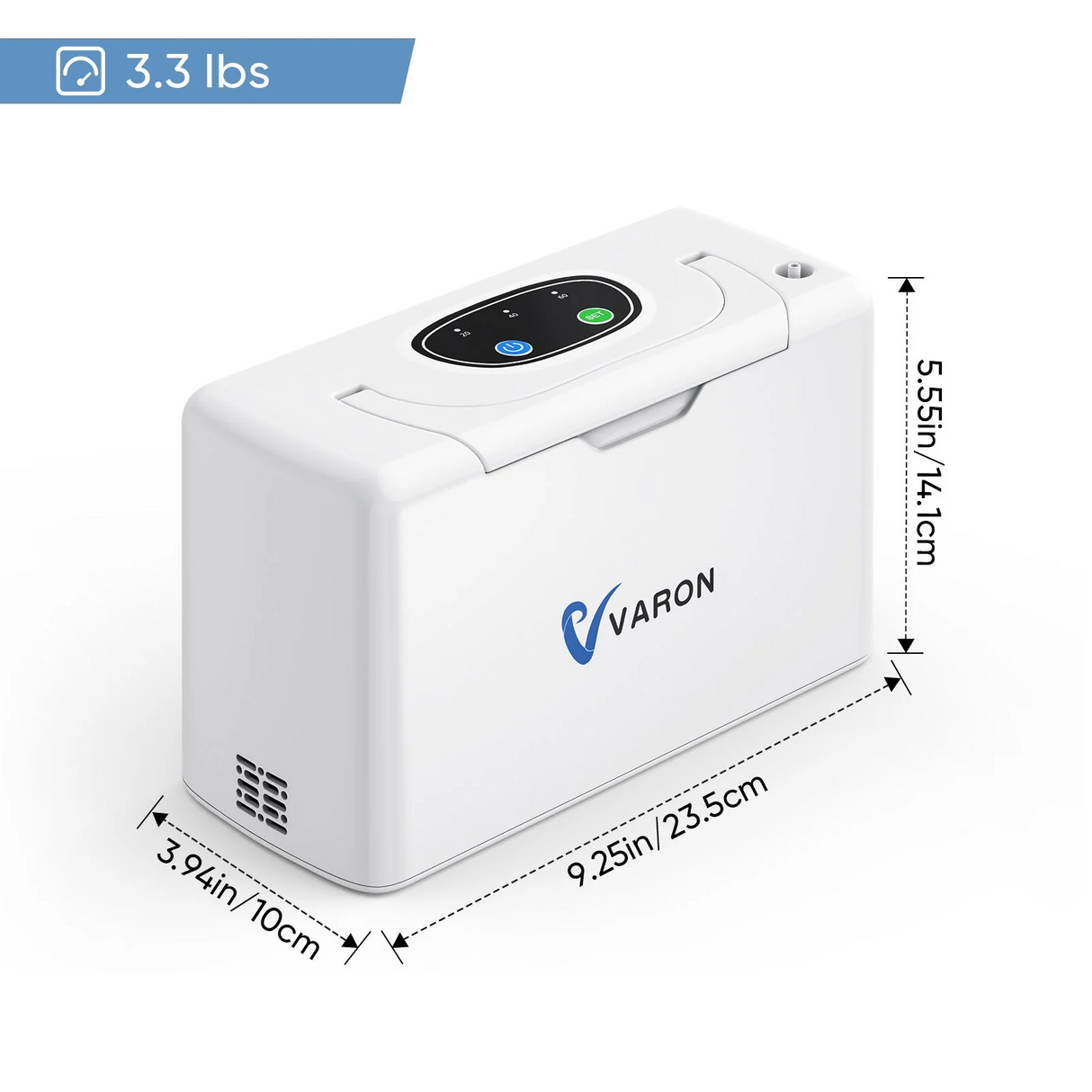 Concentrador de oxígeno portátil continuo VARON VL-2 Light de 3 l/min