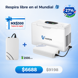 Concentrador de oxígeno portátil continuo VARON VL-2 Light de 3 l/min