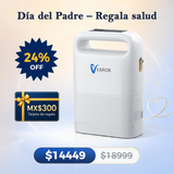 Concentrador de oxígeno portátil VARON VP-2 Pulse | 93 % de oxígeno, batería de larga duración