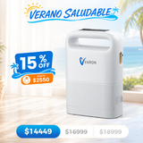 Concentrador de oxígeno portátil VARON VP-2 Pulse | 93 % de oxígeno, batería de larga duración