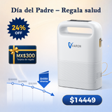 Concentrador de oxígeno portátil VARON VP-2 Pulse | 93 % de oxígeno, batería de larga duración