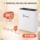Concentrador de oxígeno portátil continuo VARON VP-6 | Caudal de  1-6 niveles (ajustable)