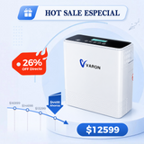 Concentrador de oxígeno portátil continuo VARON VP-6 | Caudal de  1-6 niveles (ajustable)
