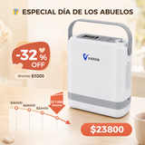 Nuevo VARON VP-8G | Concentrador de oxígeno portátil de flujo pulsátil (1–8 niveles)