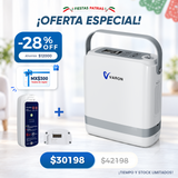 Nuevo VARON VP-8G | Concentrador de oxígeno portátil de flujo pulsátil (1–8 niveles)