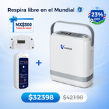 Nuevo VARON VP-8G | Concentrador de oxígeno portátil de flujo pulsátil (1–8 niveles)