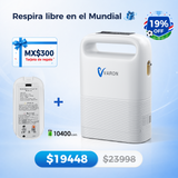 Concentrador de oxígeno portátil VARON VP-2 Pulse | 93 % de oxígeno, batería de larga duración