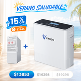 Concentrador de oxígeno portátil continuo VARON VP-6 | Caudal de  1-6 niveles (ajustable)