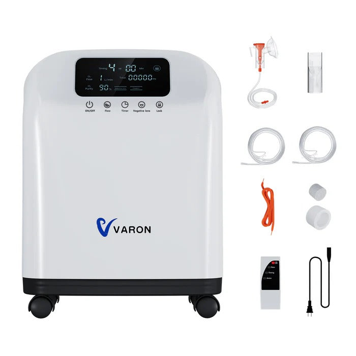 Concentrador de oxígeno doméstico VARON VH-4 | Terapia confortable de 1-9 niveles (ajustable)