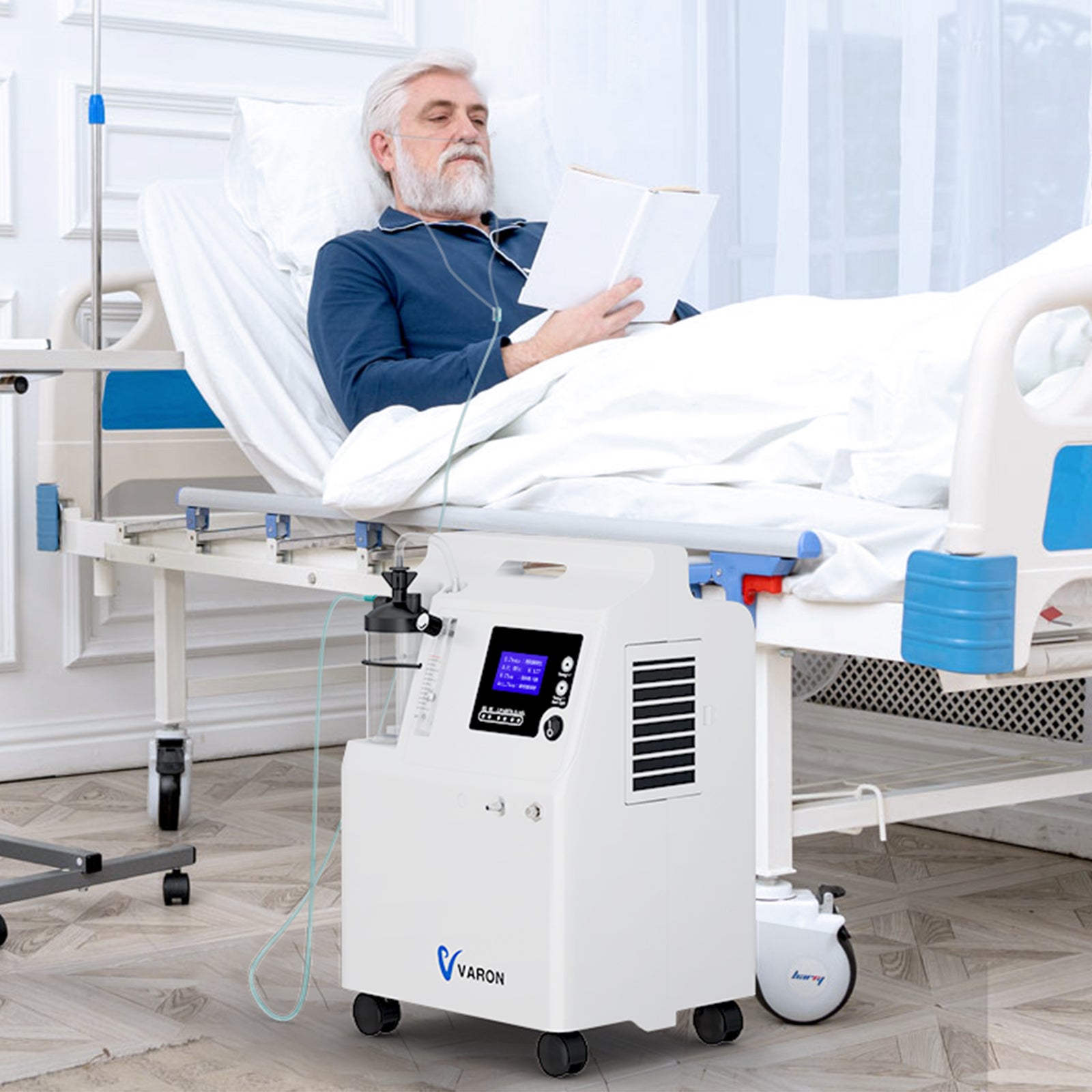 Concentrador de oxígeno médico VARON Serene 5 para pacientes