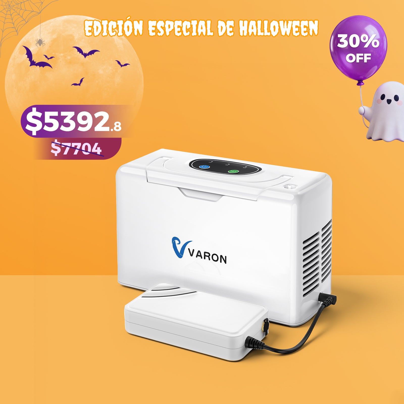 Concentrador de oxígeno portátil continuo VARON VL-2 Light de 3 l/min
