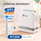 VARON VP-8 Lite | Concentrador de oxígeno de flujo pulsado ligero de 2 kg (7 niveles de flujo)